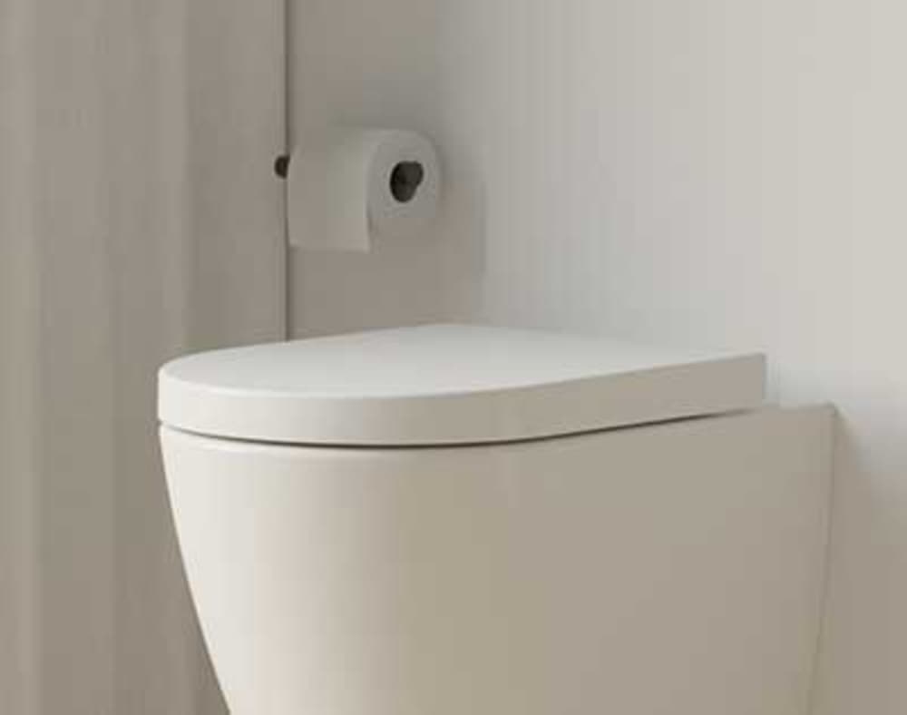 Wisa closetzitt Libra, wit, m/dksl, v/univ toiletpot