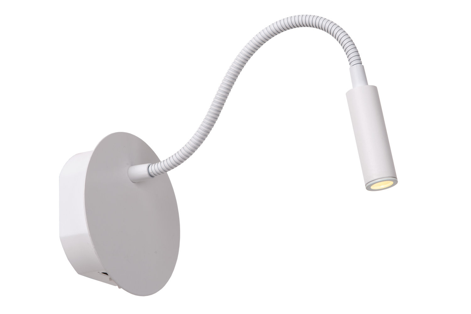 Lucide JOLIJN - Oplaadbare Bedlamp - Accu/Batterij - Ø 11 cm - LED - 1x2W 3000K - Magnetisch - Wit
