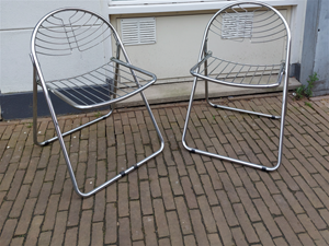 Whoppah 2x Chromen klapstoelen Chrome - Tweedehands