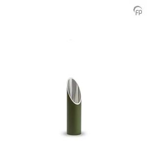 Urnwebshop Ranke Design Mini Kaarshouder Urn, Olijfgroen - Zilver (0.2 liter)