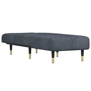 vidaXL Chaise longue fluweel donkergrijs