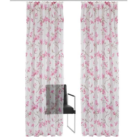 my home Gardine "Orchidee", (1 St.), Transparent, Voile, Polyester