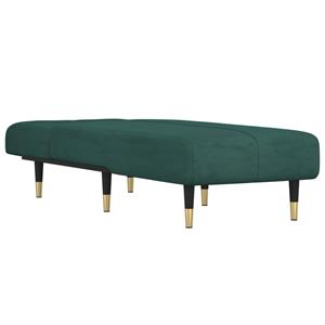 vidaXL Chaiselongue Chaiselongue Dunkelgrün Samt, 1 Teile