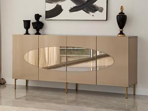 Mobistoxx Dressoir LAGUSO 4 deuren brons/goud