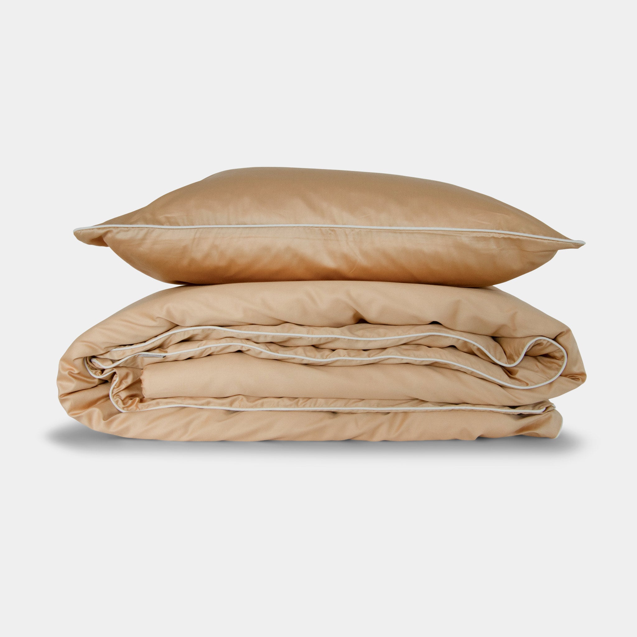 Homehagen Cotton sateen Bedding set- Khaki - 50x60 / 200x200