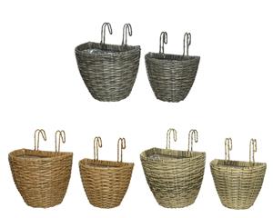 Merkloos Balconyplanter polyrattan M L23.00-W34.00-H42.00cm ass - 