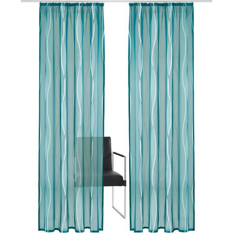 My home Gordijn Dimona set van 2, transparant, voile, polyester (2 stuks - 2 stuks)