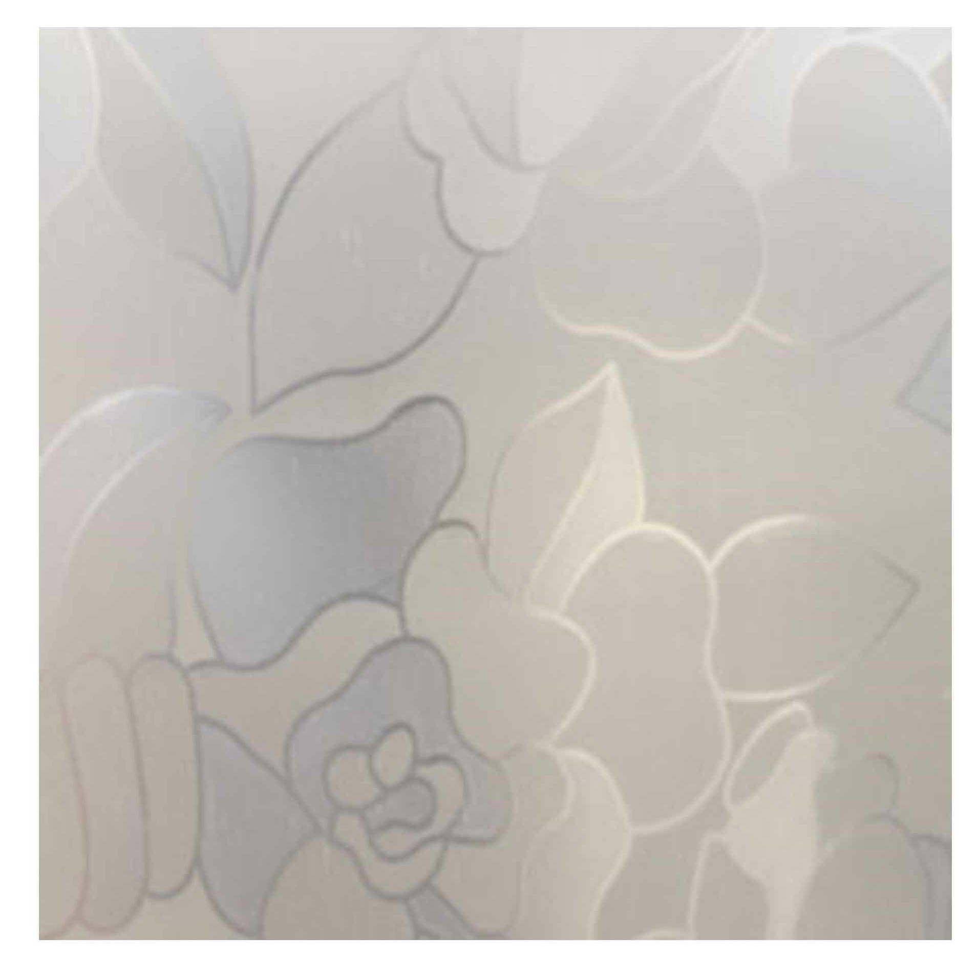 Patifix 2x Stuks raamfolie bloemen semi transparant 45 cm x 2 meter zelfklevend -