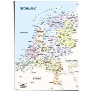 Reinders! Poster Schoolkaart Nederland