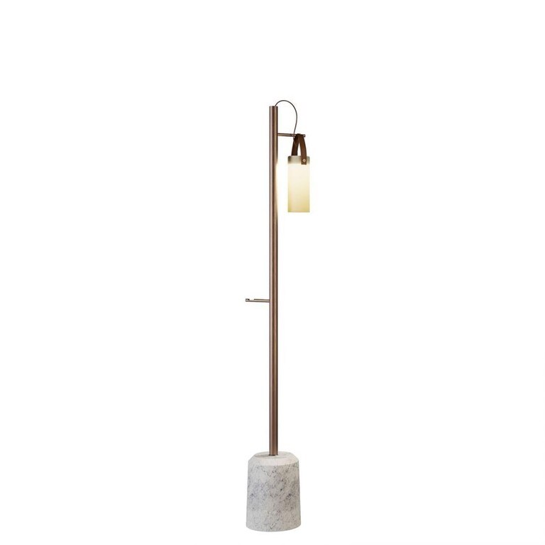 FontanaArte  Galerie Medium Marmer / Geborsteld warm grijs Vloerlamp