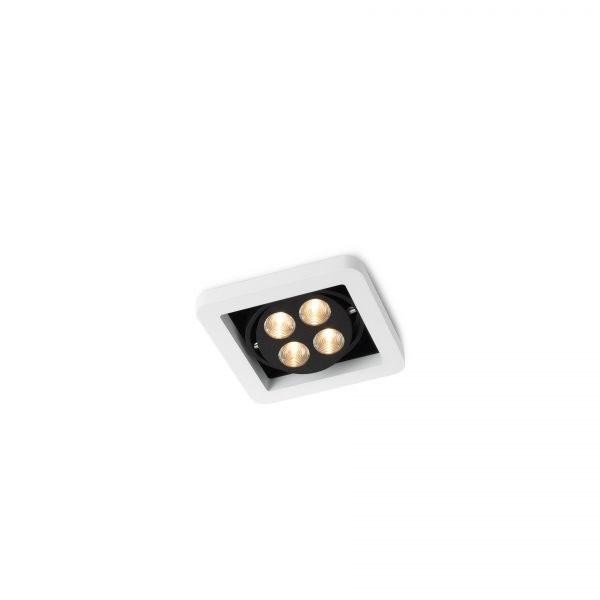 Trizo21  R51 in LED zwart ring Plafondlamp