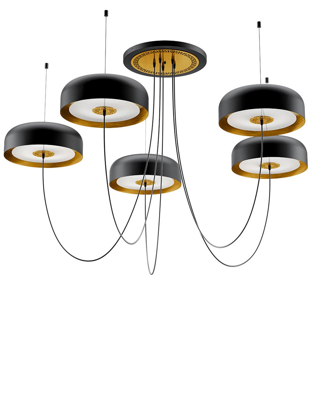 Artinox  Medusa Hanglamp / Plafondlamp zwart goud