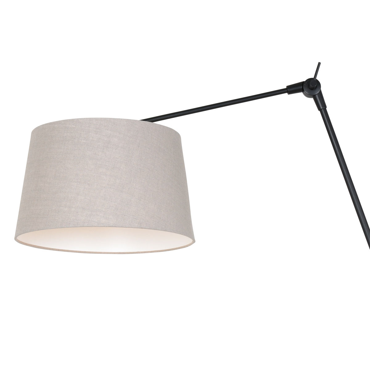 Steinhauer Wandlamp Prestige chic | 1-lichts | kantelbaar | E27 | 30x100 cm | crème/zwart