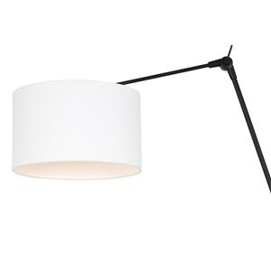 Steinhauer Wandlamp Prestige chic | 1-lichts | E27 | draai-&kantelbaar | 30x90 cm | wit/zwart