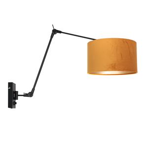 Steinhauer Wandlamp Prestige chic | 1-lichts | E27 | draaibaar | 30x90x50 cm | zwart goud