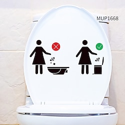 Light in the box badkamer creatieve verbodsborden toiletstickers - verwijderbare stickers voor badkamerinterieur - toiletmuurstickers voor unieke achtergronddecoratie