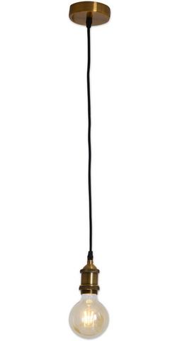Näve Led-hanglamp Regia E27 max. 40 W, metaal/textiel, kleur: messing, d: 10 cm, h: 154,6 cm
