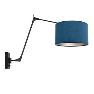 Steinhauer Zwarte Knikarm Wandlamp  Prestige Chic Transparant