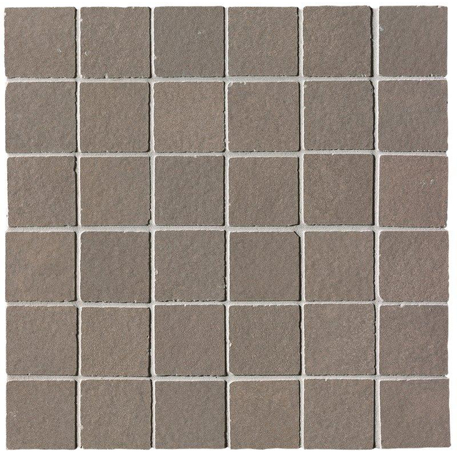 Fap Ceramiche Summer wand- en vloertegel - 30x30cm - Natuursteen look - Sciara macro mosaico mat (antraciet) SW07314283-5