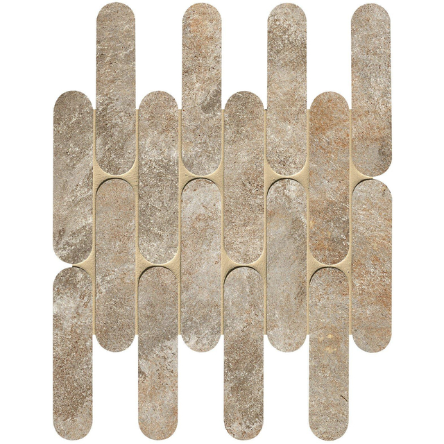 Fap Ceramiche Nobu wand- en vloertegel - 29x29.5cm - Natuursteen look - Slate mat (bruin) SW07314682-4
