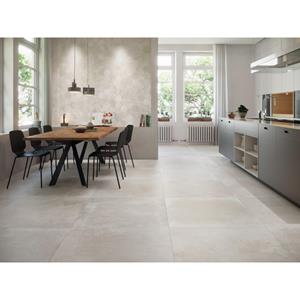 Cifre Ceramica MidTown wand- en vloertegel - 90x90cm - gerectificeerd - Betonlook - Cream mat (crème) SW07312477-1