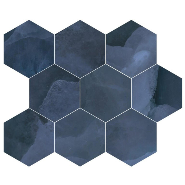 EnergieKer Onyx ek wand- en vloertegel - 26x30cm - Natuursteen look - hexagon - Blue pulido gepolijst (blauw) SW07314174-8
