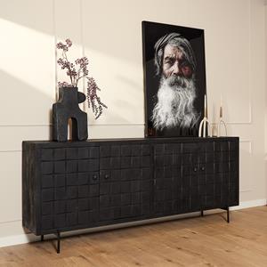 Het Steigerhouthuis Dressoir Brandy Black | 220 cm
