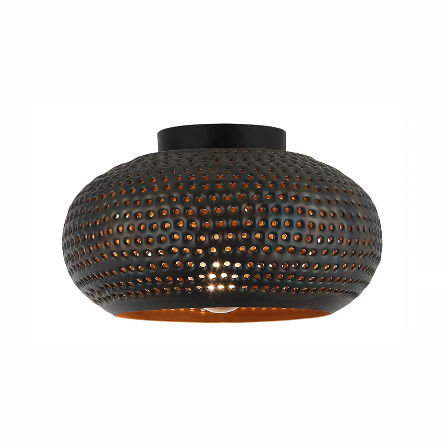 Freelight Plafondlamp Fueco Ø 30 cm bruin zwart
