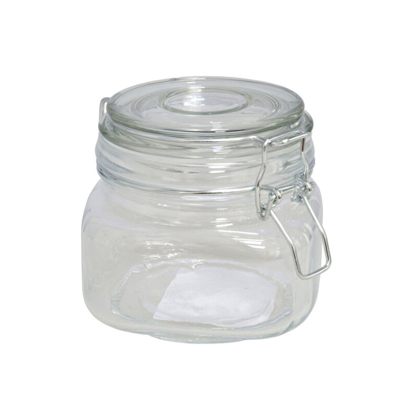 Gerimport Glazen inmaakpot/weckpot met klemdeksel 400 ml -