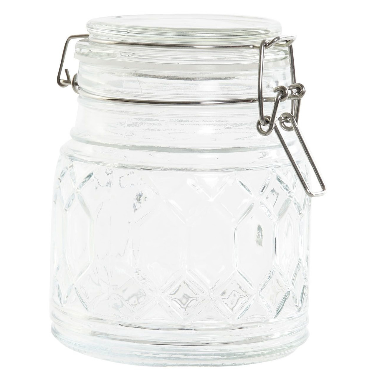 Items Voorraadpot/weckpot 510 ml glas met metalen beugelsluiting -