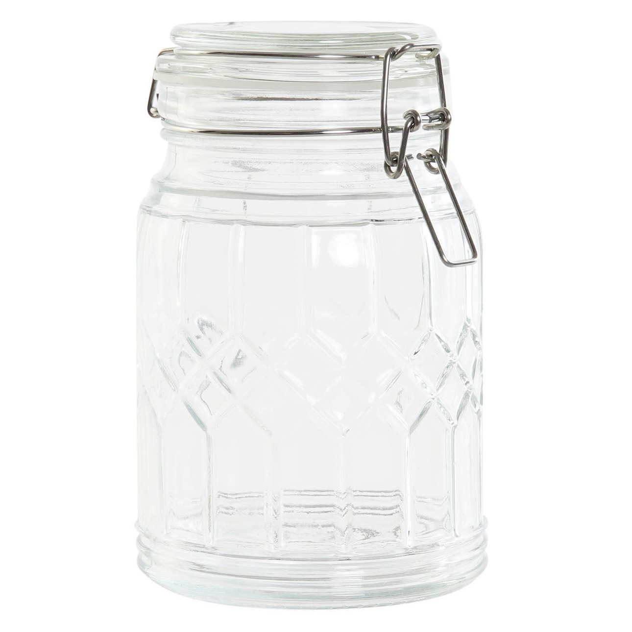 Items Voorraadpot/weckpot 710 ml glas met metalen beugelsluiting -