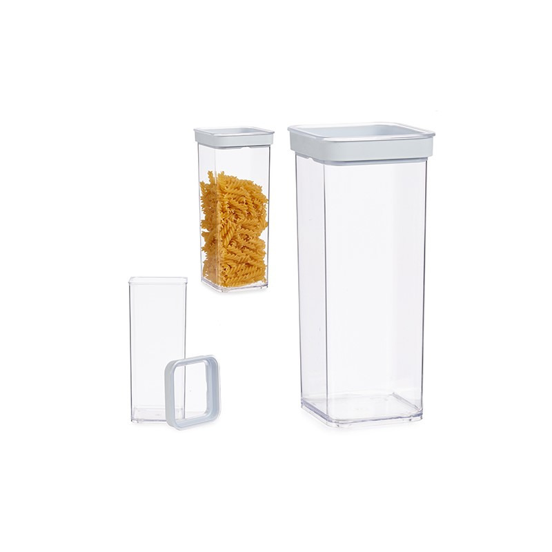Gondol Plastics Keuken opslag voorraad bakjes transparant met deksel van 1.5 liter -