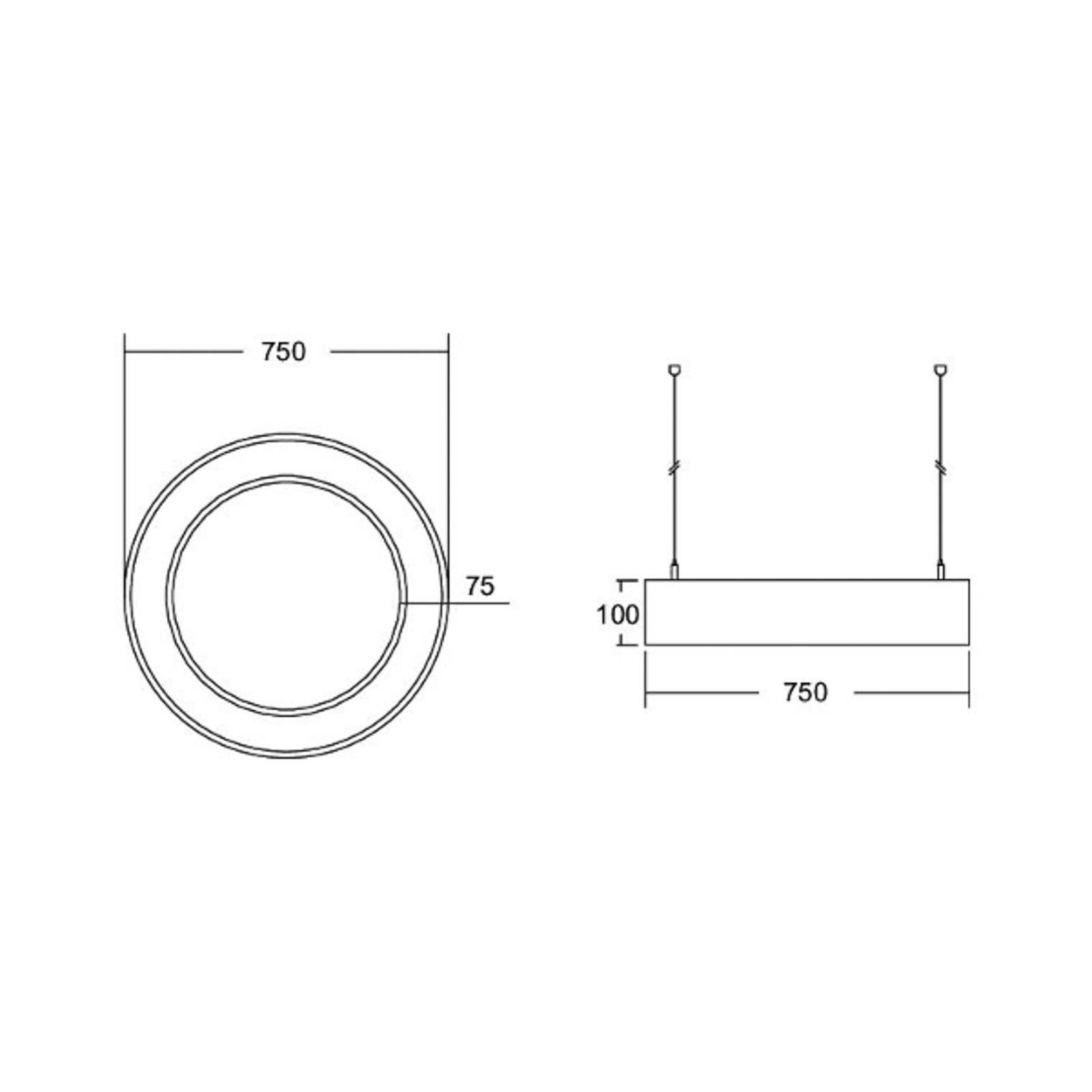 BRUMBERG Biro Cirkel Ring direct 75 cm 50 W aan/uit wit 840