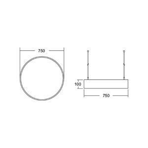 BRUMBERG Biro Circle direkt Ø 75 cm, on/off, weiß, 3000 K