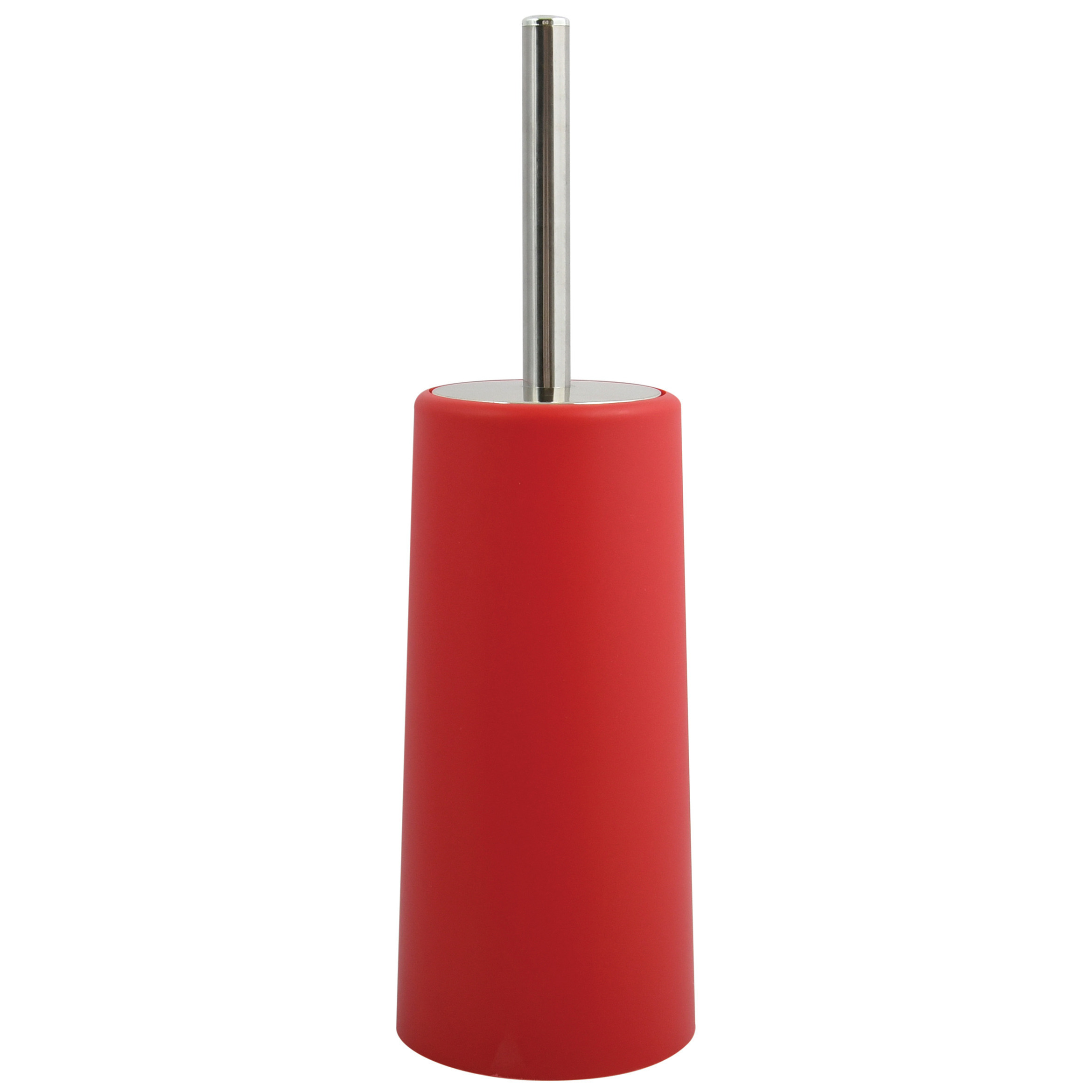 MSV Toiletborstel houder/WC-borstel - rood - kunststof - 35 cm -