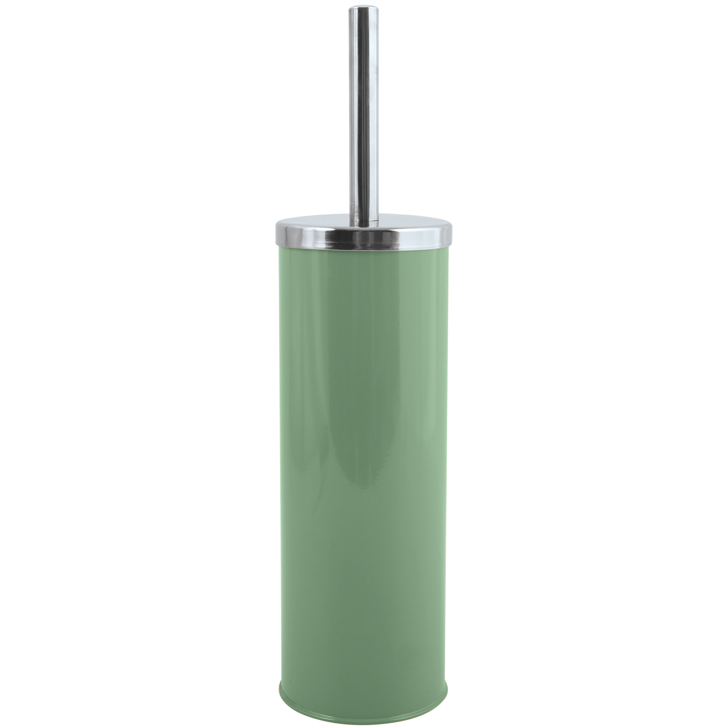 MSV Toiletborstel in houder/wc-borstel - metaal - groen - cm -
