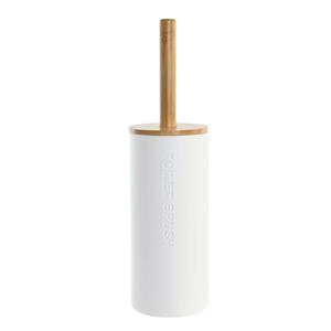Toilettenbürste Dkd Home Decor Natürlich Weiß Bambus Polypropylen (9 X 9 X 35,5