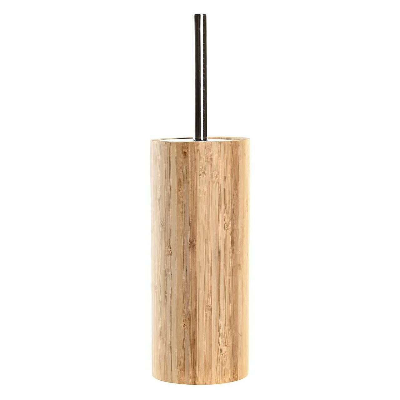Items WC/Toiletborstel in houder bruin bamboe hout x 10 cm -