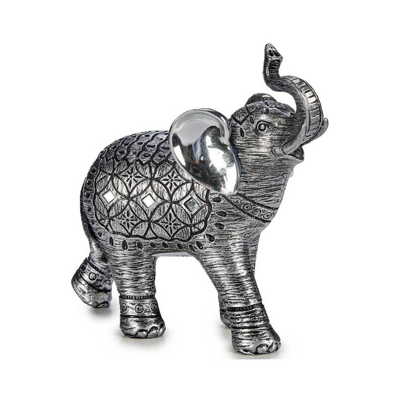 GIFT DECOR Elefant Silber Harz Silber (7 X 20 X 18 Cm)