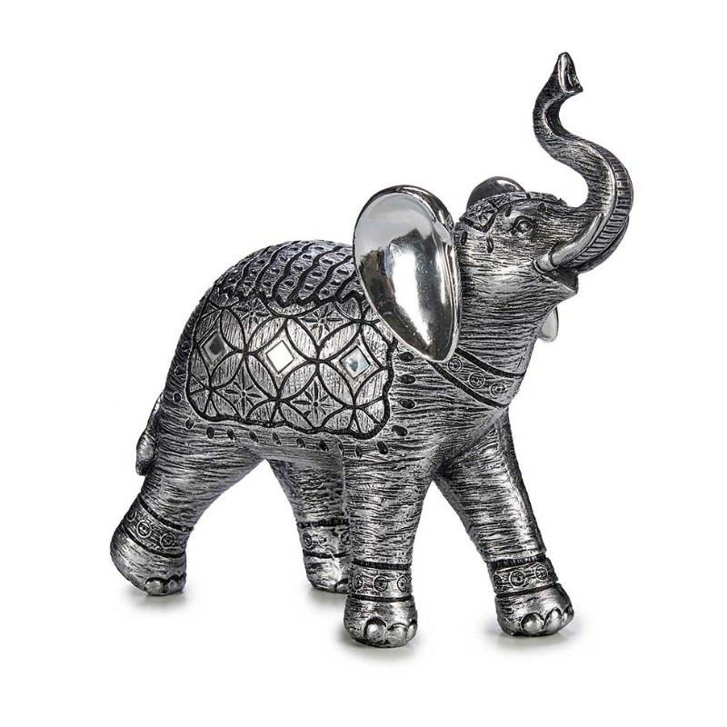 GIFT DECOR Elefant Silber Harz Silber (28 X 11 X 28 Cm)