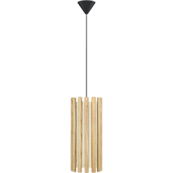 Umage Komorebi Mini hanglamp natural oak - met koordset zwart - Ø 11 cm