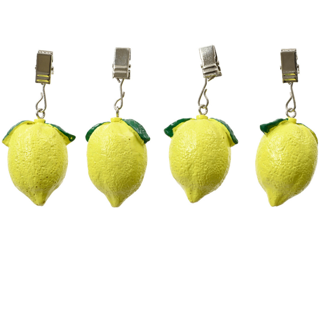 Decoris tafelkleedgewichten - 4x - citroen - ijzer - geel -