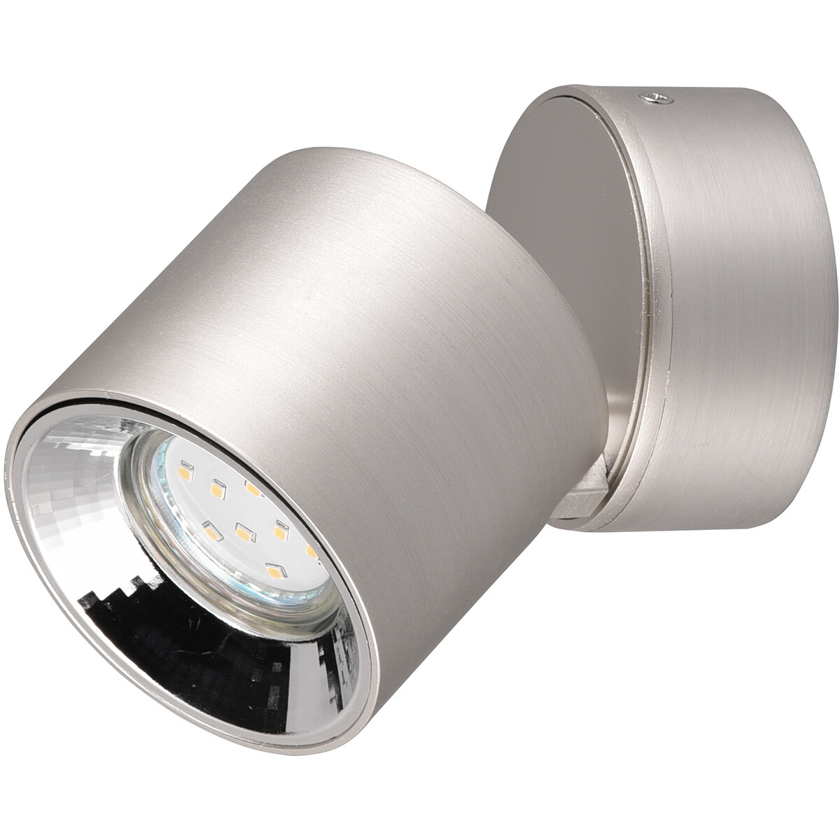 BES LED LED Wandlamp - Wandverlichting - Trion Pinati - GU10 Fitting - Rond - Mat Nikkel - Metaal