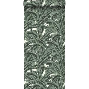 ESTAhome Behang Tropische Jungle Bladeren Vergrijsd Groen - 0,53 X 10,05 M - 139156