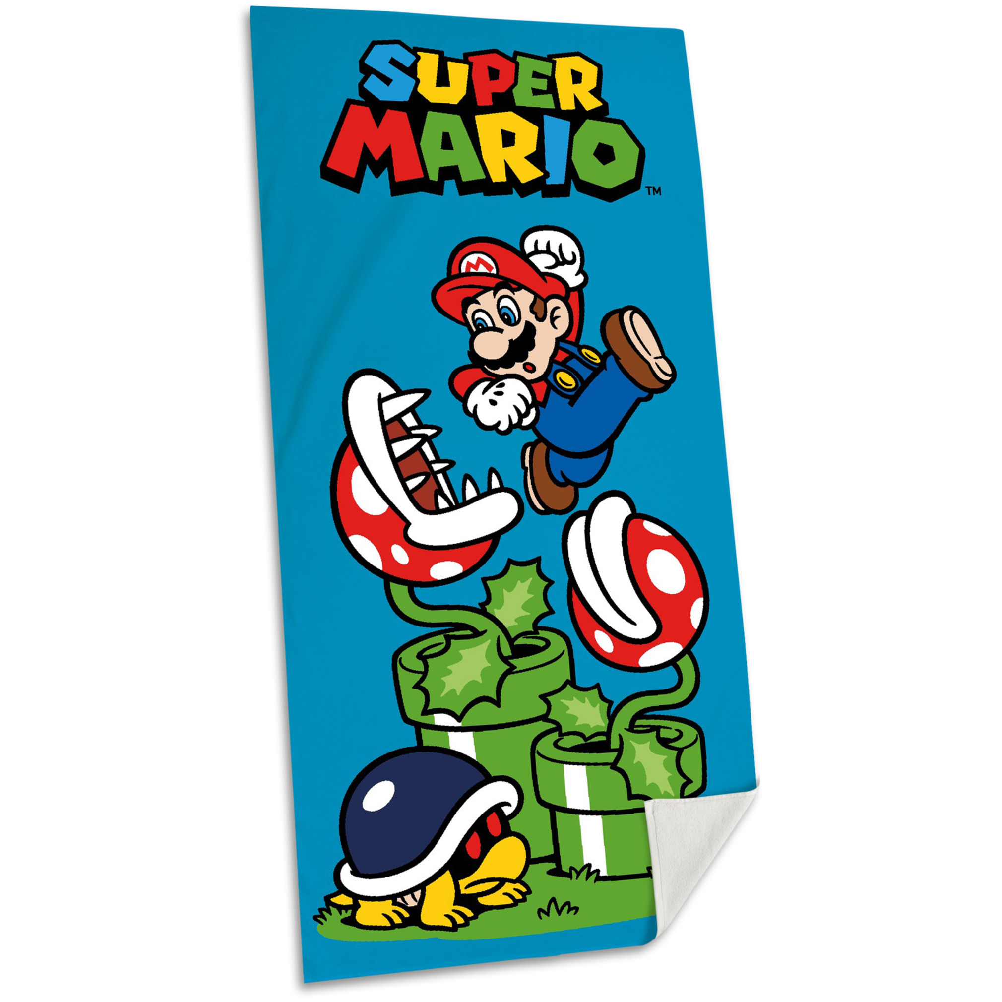 Super Mario strand/badlaken - 70 x cm - katoen - voor kinderen