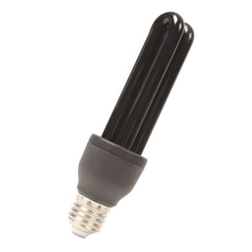 Merkloos 1x Black light reserve spaarlampen met grote fitting E27 25 Watt -