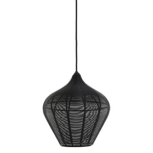 Light & Living  Hanglamp Alvaro - Ø27x29.5cm - Zwart