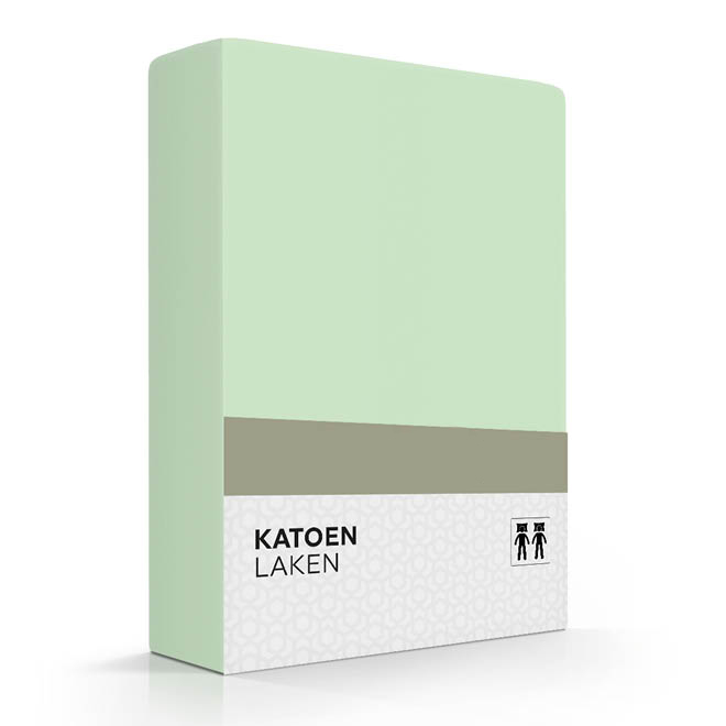 Zavelo Laken Basics Pastel Groen (Katoen)-Lits-jumeaux (240x260 cm)