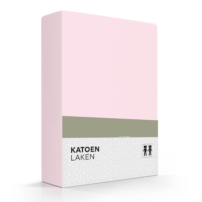 Zavelo Laken Basics Roze (Katoen)-1-persoons (150x250 cm)