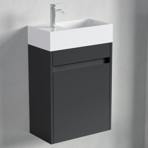 LOMAZOO Toiletmeubel Ibiza Mat Zwart - 40cm